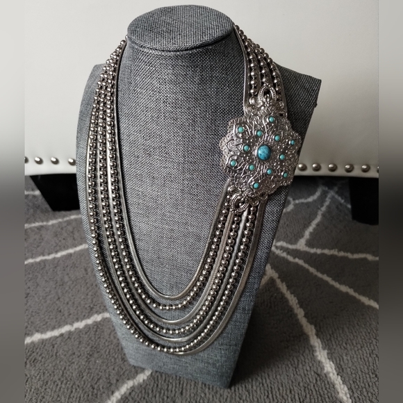 Multi Strand Tiered Necklace - Picture 8 of 16